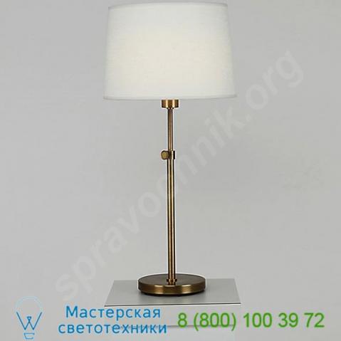 Koleman club table lamp (aged natural brass) - open box robert abbey ob-462, опенбокс