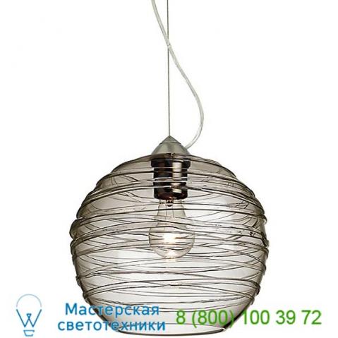 Ob-1jt-462702-sn wave 10 pendant (smoke/nickel/flat) - open box return besa lighting, опенбокс