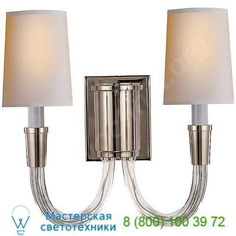 Vivian double wall sconce visual comfort tob 2033hab-np, настенный светильник бра