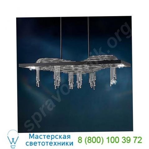 Sevetti led linear suspension light sta500n-bk1s swarovski, светильник