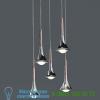 Rain 3 light linear multipoint pendant light studio italia design 156402x3 | 154514, подвесной