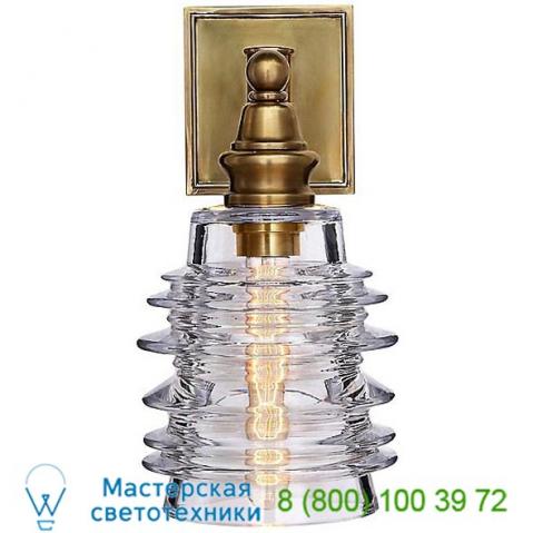 Visual comfort covington wall sconce with ribbed glass chd 2472pn-cg, настенный светильник