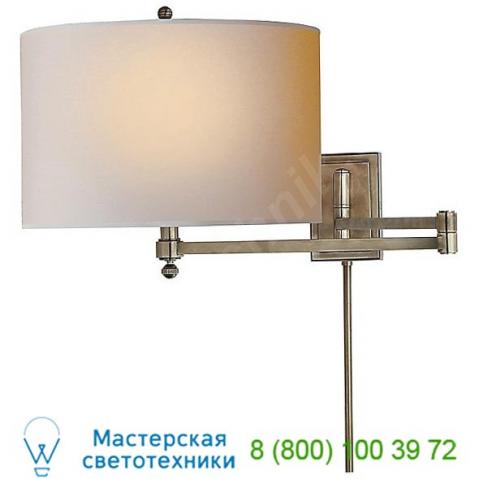 Hudson swing arm wall sconce tob 2204an-np visual comfort, бра