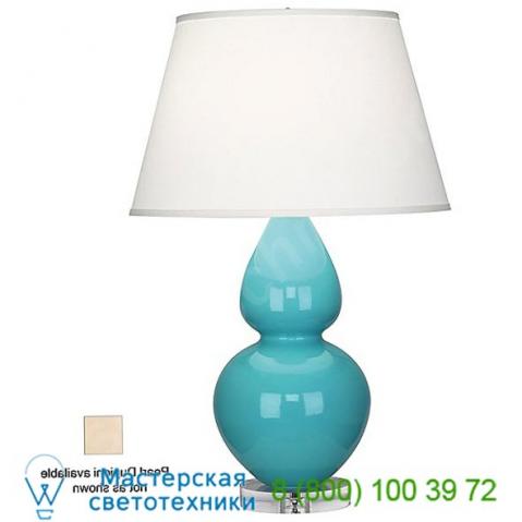 Ob-a741x double gourd lucite table lamp - large (egg blue/pearl) - open box return robert abbey