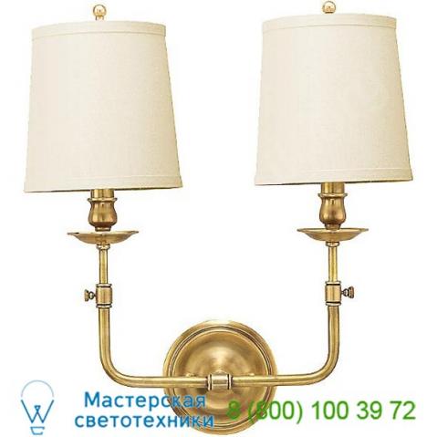 Logan two light wall sconce 172-agb hudson valley lighting, настенный светильник бра