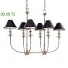 Hudson valley lighting  jasper 6 light island pendant (antique nickel) - open box return, светильник