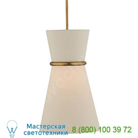 Visual comfort clarkson pendant light (hand-rubbed brass/small) - open box return, светильник