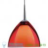 Rainbow ii down pendant light (red/matte chrome/led monopoint) - open box return bruck lighting