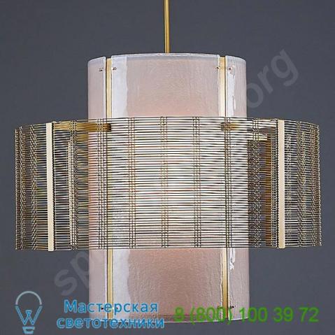 Downtown mesh double drum pendant light chb0020-2a-fb-fg-001-e2 hammerton studio, светильник