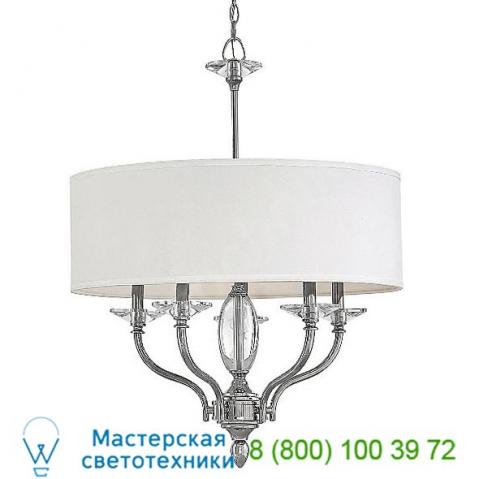 Hinkley lighting 4005pn surrey chandelier with shade, светильник