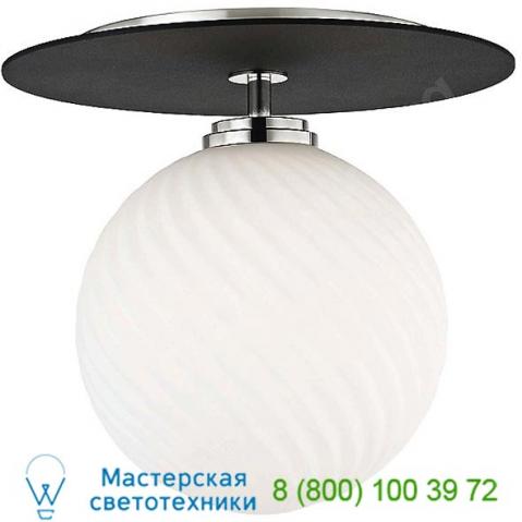 H200501l-agb/bk ellis led flush mount ceiling light mitzi - hudson valley lighting, светильник