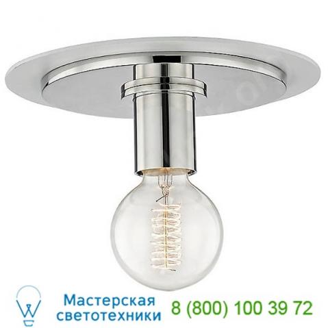 H137501s-agb/bk milo flush mount ceiling light mitzi - hudson valley lighting, светильник