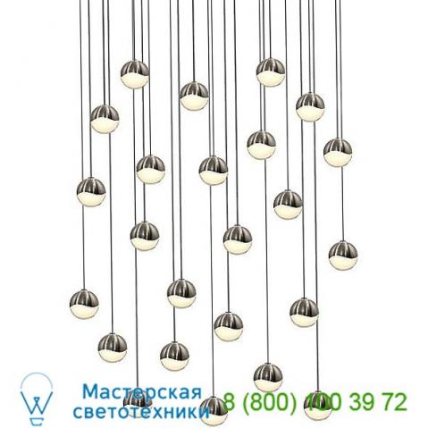 2918. 01-sml sonneman lighting grapes 24 light led round multipoint pendant, светильник