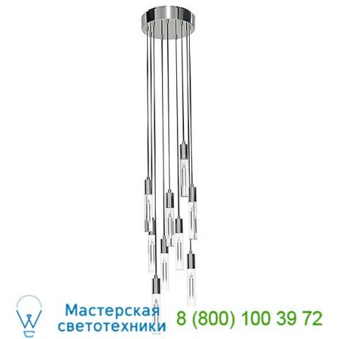 Ser-08p-bl-bu seraph round 8 inch led chandelier blackjack lighting, светильник