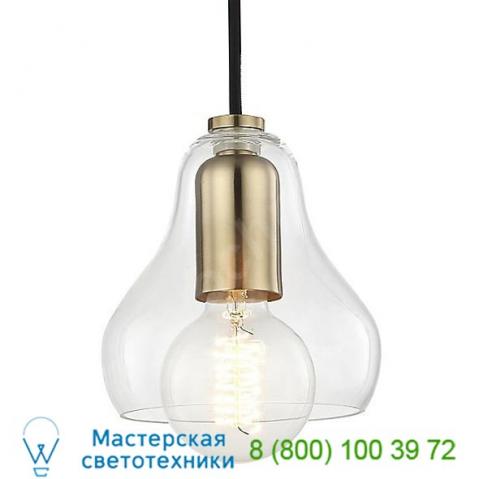 Mitzi - hudson valley lighting h104701s-agb sadie mini pendant light, светильник