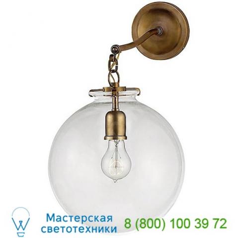 Visual comfort katie globe bathroom wall light tob 2226bz/g4-cg, настенный бра