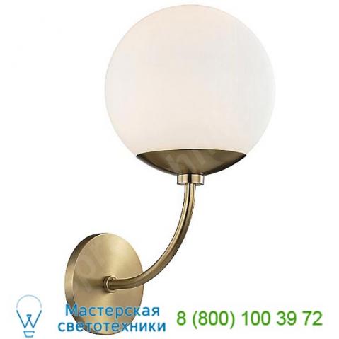 Carrie wall sconce h160101-agb mitzi - hudson valley lighting, настенный светильник