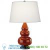 Small triple gourd table lamp with metal base robert abbey cr32x, настольная лампа