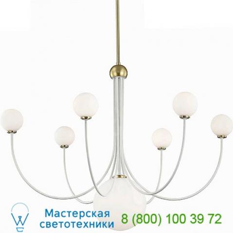 Coco led chandelier mitzi - hudson valley lighting h234805-agb/wh, светильник