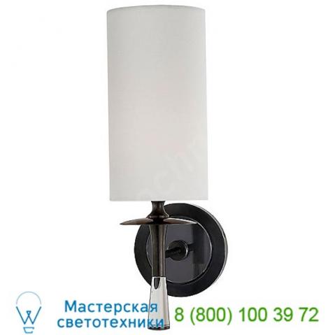Visual comfort arn 2018bz/cg-l drunmore wall sconce with linen shade, настенный светильник