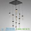 Hammerton studio chb0042-09-fb-bg-c01-l1 parallel glass square led multipoint pendant light