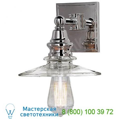 Chd 2473ab-cg visual comfort covington wall sconce with clear glass, настенный светильник