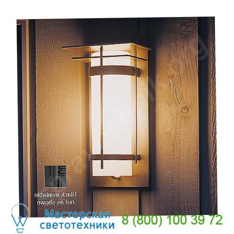 Ob-305993-led-10-hh0034 banded outdoor wall sconce-305993 (led/blk/stone) - open box hubbardton