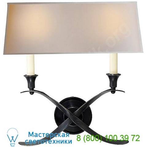 Cross bouillotte wide wall sconce visual comfort chd 1191an-np, настенный светильник