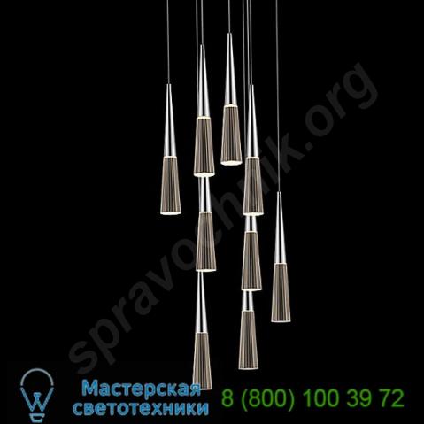 2942. 01 spire round cluster led pendant light sonneman lighting, светильник