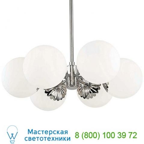 H193806-agb paige 6-light chandelier mitzi - hudson valley lighting, светильник