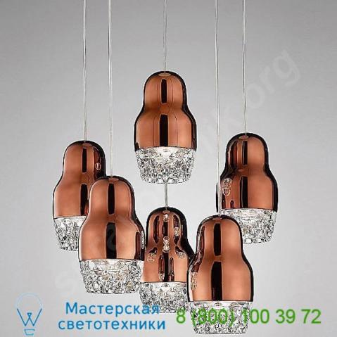 Fedora cluster pendant light axo light usfedor3brbcgu1, подвесной светильник