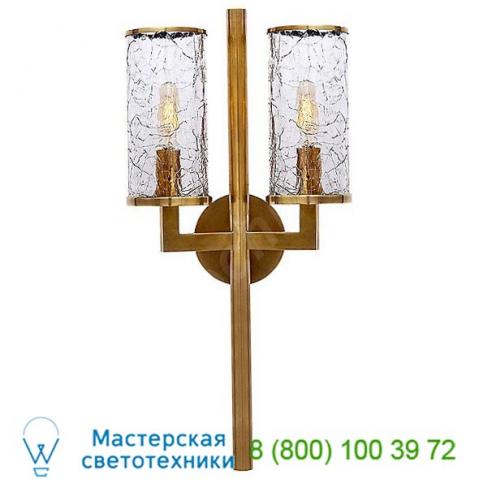 Visual comfort kw 2201ab-crg liaison double wall sconce, настенный светильник бра