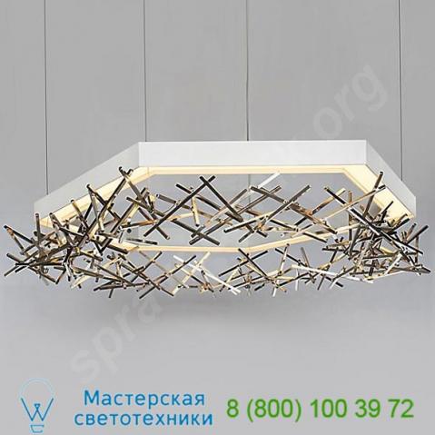 Cc-he-ch-114abp ridgely studio hex criss cross led chandelier, светильник