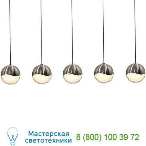 Sonneman lighting grapes 5 light led rectangular multipoint pendant 2921. 01-sml, светильник