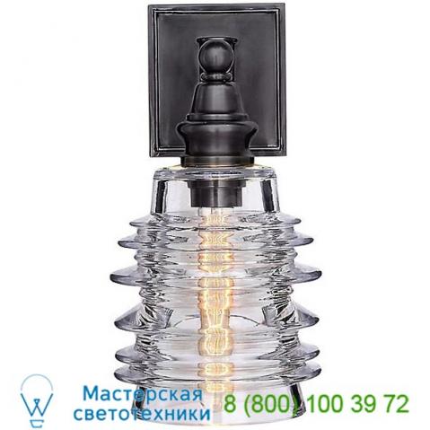 Visual comfort chd 2472pn-cg covington wall sconce with ribbed glass, настенный светильник