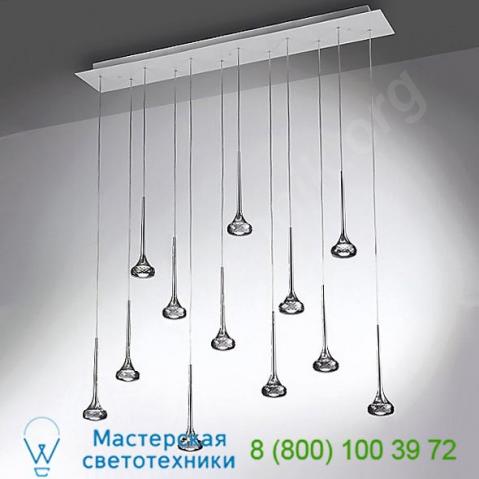 Fairy 12 light linear cluster pendant light axo light usfai12ramcrled, светильник