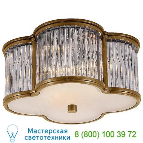 Basil flush mount ceiling light with clear glass rods visual comfort ah 4014gm/cg-fg, светильник