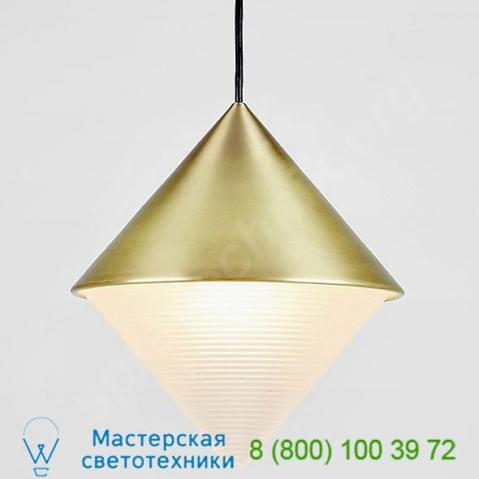 Roll &amp; hill half and half cone pendant light halfp-con-bk-cf-u, светильник