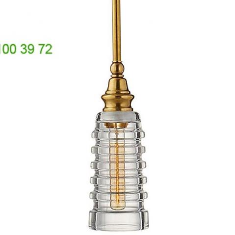 Covington mini pendant ribbed glass (brass/narrow)- open box visual comfort ob-chc 5474ab-cg