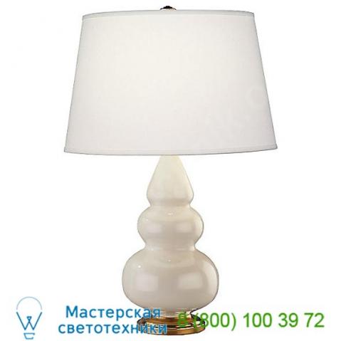 Small triple gourd table lamp with metal base robert abbey cr32x, настольная лампа