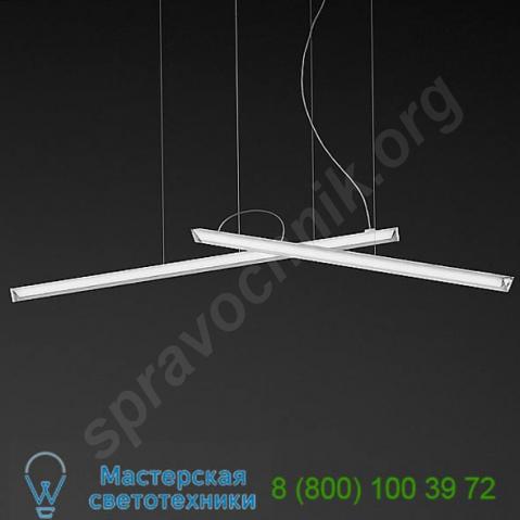 Halo lineal double led pendant light vibia, светильник