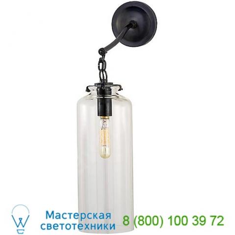 Visual comfort katie cylinder bathroom wall light tob 2226bz/g3-cg, настенный бра