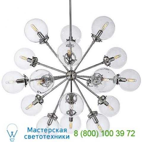 Visual comfort bistro medium round chandelier s 5271hab/blk-wg, светильник