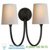 Tob 2126an-np visual comfort reed double wall sconce, настенный светильник бра