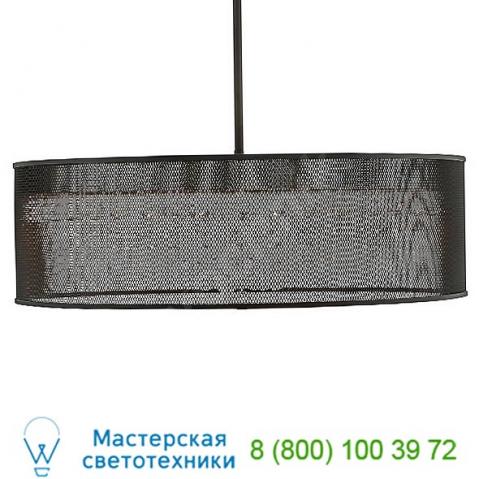 Fr38904blk fredrick ramond fiona drum shade pendant light, светильник