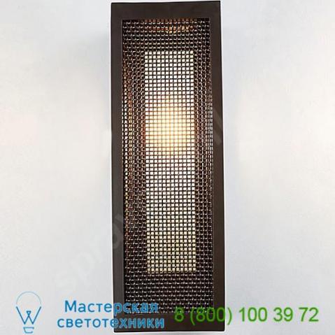 Mesh outdoor double box wall sconce odb0027-18-ag-m1-e2 hammerton studio, уличный настенный