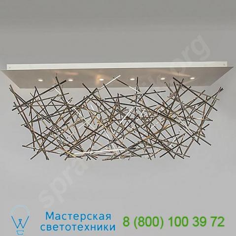 Criss cross led chandelier ridgely studio cc-ch-112brz-sm, светильник