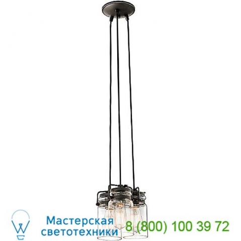 42869ni kichler brinley 3 light pendant light, светильник