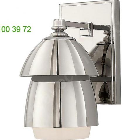 Whitman bath wall light (polished nickel with white glass shade) - open box return visual comfort