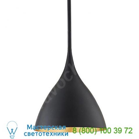 Agnes pendant light (matte black/gild interior/small) - open box visual comfort, светильник